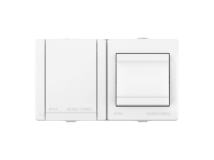 Розетка электрическая с выключателем CADUCEUS ALING POWER для открытой проводки, без шторок, с крышкой, 16А, 250В~