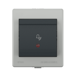 Выключатель одноклавишный CADUCEUS ALING POWER для открытой проводки, с символом «Звонок», с индикацией 10А, 250В~