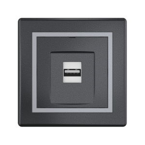 Розетка скрытой установки CADUCEUS ALING PRESTIGE с модулем Keystone USB 2.0 тип А-А, 250В~