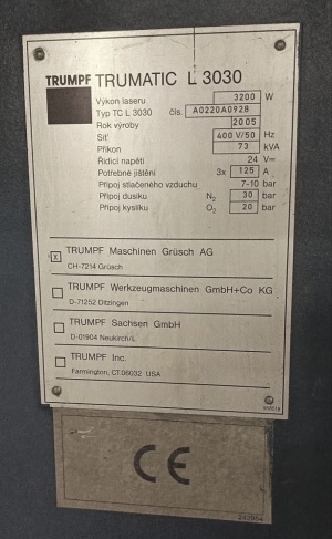 Лазерный станок с ЧПУ по металлу TRUMATIC L3030