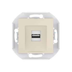 Розетка скрытой установки CADUCEUS ALING PRESTIGE с модулем Keystone USB 2.0 тип А-А, 250В~, механизм