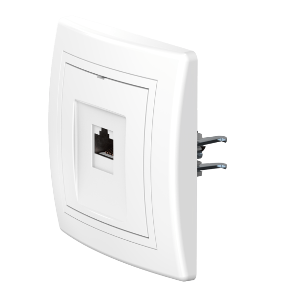 Розетка скрытой установки CADUCEUS ALING PRESTIGE компьютерная с модулем Keystone RJ45 8P8C, cat.6, UTP