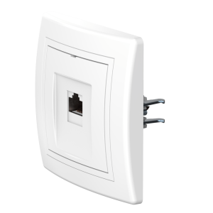 Розетка скрытой установки CADUCEUS ALING PRESTIGE компьютерная с модулем Keystone RJ45 8P8C, cat.6, UTP
