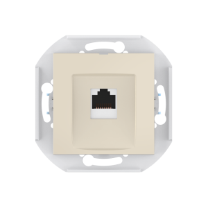 Розетка скрытой установки CADUCEUS ALING PRESTIGE компьютерная с модулем Keystone RJ45 8P8C, cat.6, UTP, механизм