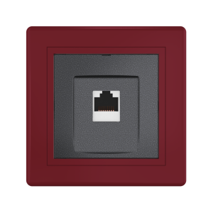 Розетка скрытой установки CADUCEUS ALING PRESTIGE компьютерная с модулем Keystone RJ45 8P8C, cat.6, UTP