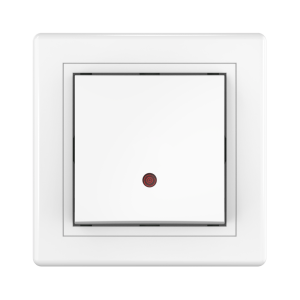 Выключатель скрытой установки CADUCEUS ALING PRESTIGE одноклавишный, перекрёстный, с индикацией, 10АХ, 250В~