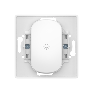 Выключатель скрытой установки CADUCEUS ALING EON, кнопочный с узкой клавишей, с символом «Свет», 10АХ, 250В~, механизм