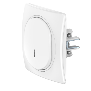 Выключатель скрытой установки CADUCEUS ALING EON, одноклавишный, перекрёстный, с индикацией, 10АХ, 250В~