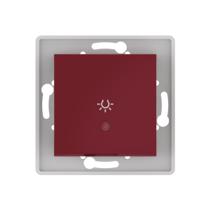 Механизм встраиваемого кнопочного выключателя CADUCEUS ALING PRESTIGE с символом «Свет», с индикацией, 10АХ, 250В~