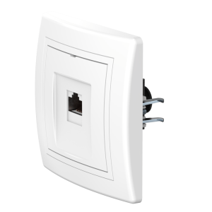 Розетка скрытой установки CADUCEUS ALING PRESTIGE компьютерная с модулем Keystone RJ45 8P8C, cat.6A, UTP