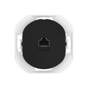 Розетка скрытой установки компьютерная CADUCEUS ALING EON с модулем Keystone RJ45 8P8C, cat.6A, FTP, механизм