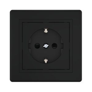 Розетка скрытой установки CADUCEUS ALING PRESTIGE, с заземлением, со шторками, с керамическим основанием, 16А, 250В~