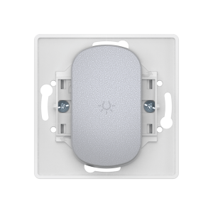 Выключатель скрытой установки CADUCEUS ALING EON, кнопочный с узкой клавишей, с символом «Свет», 10АХ, 250В~, механизм