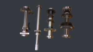 Валы в сборе с шестернями шпиндельной бабки токарно-винторезных станков собственного изготовления