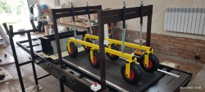 Автоматизированный станок для нанесения защитно-декоративного покрытия на фасадные термопанели (пенопласт)