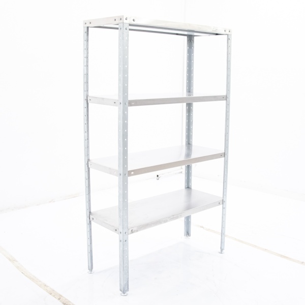 Стеллаж из нержавеющей стали 940х490х1600 (в разборе) оц.угол