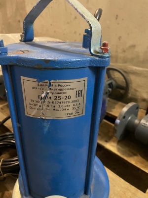 Дренажный погружной насос. Гном 25-20, 380в