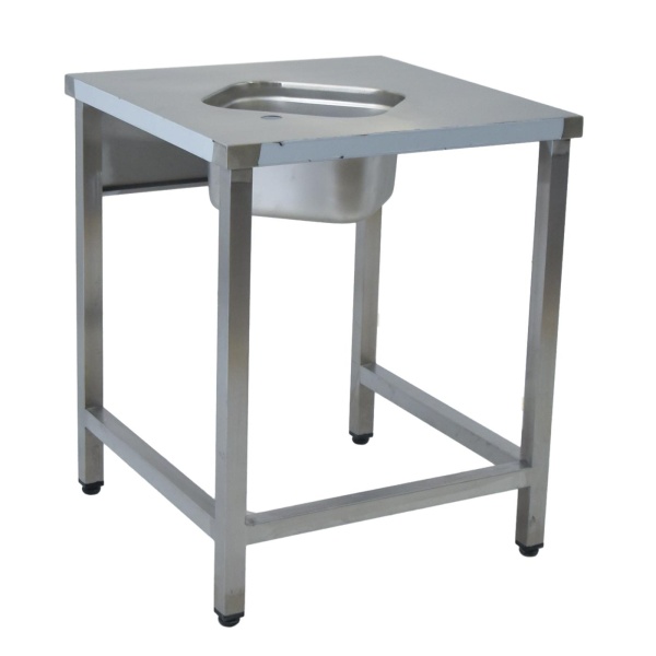 Ванна моечная односекционная 700х700х850 ц/т дизайнерская угловая ванна