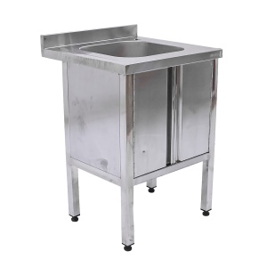 Ванна моечная односекционная 600х600х840 ц/т, борт, закрытая