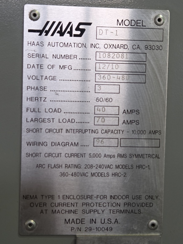 Фрезерный станок с чпу haas DT-1 15000 об./мин