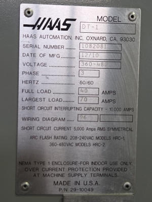 Фрезерный станок с чпу haas DT-1 15000 об./мин