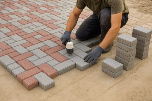 Укладка тротуарной плитки в Луганске