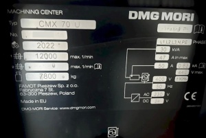 Фрезерный обрабатывающий центр DMG MORI CMX 70 U 2022