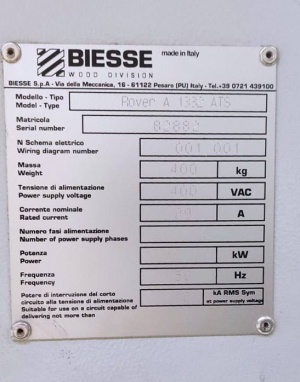 Обрабатывающий центр 4 оси Biesse Rover A 1332