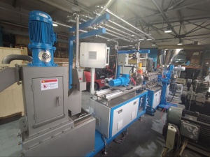 Линия компаундирования и грануляции на базе двухшнекового экструдера SHJ-36, LD-50, подводная система грануляции