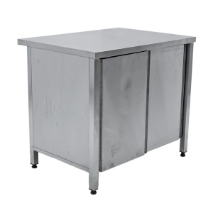 Стол-тумба из нержавеющей стали 950х700х860 купе
