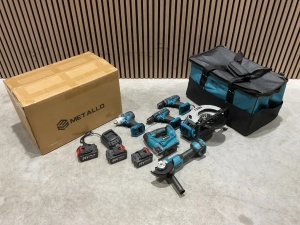 Набор аккумуляторных инструментов Metallo Power Tools Set 6 предметов