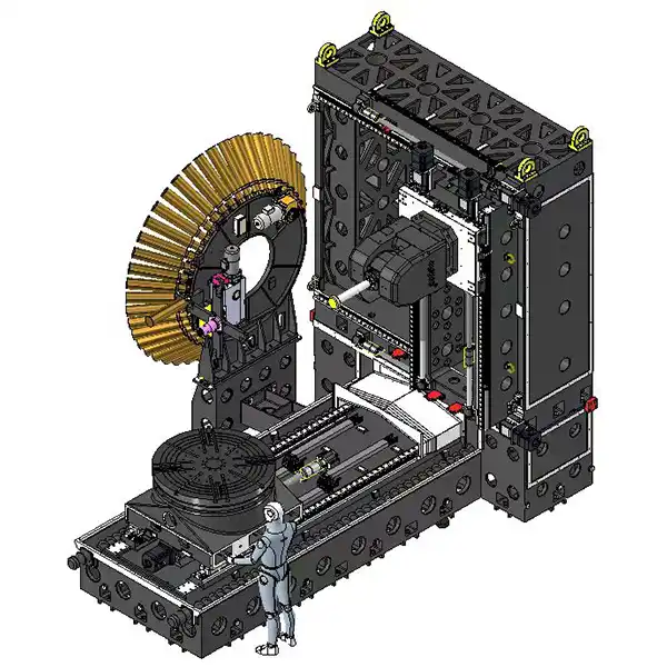 Высокоточный 5-х осевой Горизонтальный Обрабатывающий Центр с ЧПУ EUMASEIKI модель HU1250