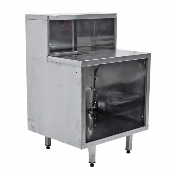 Стол-тумба из нержавеющей стали 800х700х1240 с надстройкой