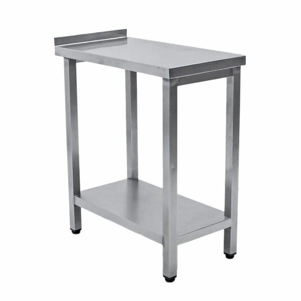 Стол производственный с бортом 400х750х855 труба, полка