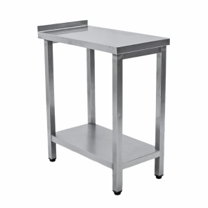 Стол производственный с бортом 400х750х855 труба, полка