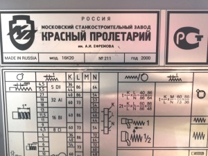 ТОКАРНЫЙ станок 16К20 (2000г) из Института