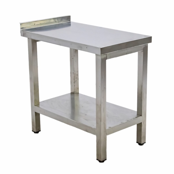 Стол производственный с бортом 400х700х650 труба, полка