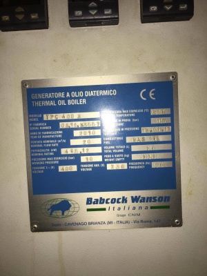 Термомаслянный котел Babcock Wanson TPC 400B