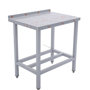 Стол производственный с бортом 800х600х850 краш.труба, решетка
