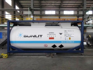 Танк-контейнер объём 21м3 тип Т20, для перевозки метансульфонилхлорида (мезилхлорида)