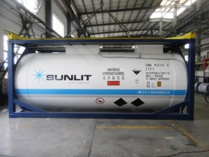 Танк-контейнер объём 21м3 тип Т20, для перевозки метансульфонилхлорида (мезилхлорида)