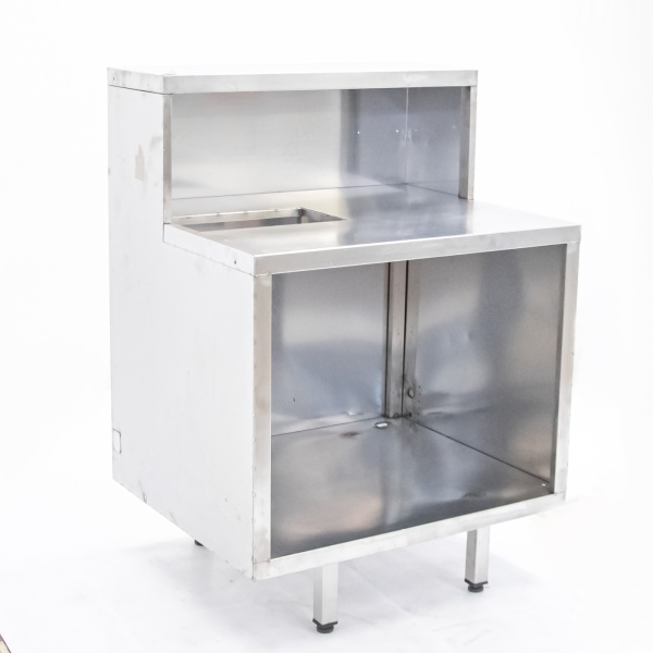 Стол-тумба из нержавеющей стали 850х700х1200 с надстройкой