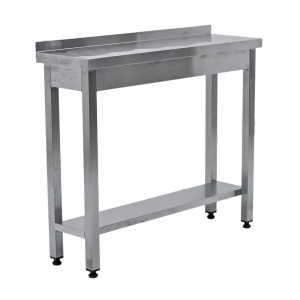 Стол производственный с бортом 1000x300x850 труба, полка