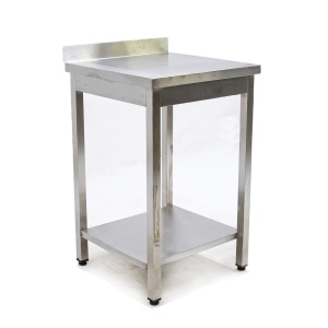 Стол производственный с бортом 600х600х935 труба, полка