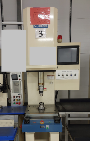 Высокоскоростной электромеханический сервопресс (Servo press) сборочный HSVP-050C - сборка водяных насосов, запрессовка подшипников