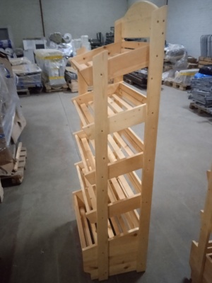 Стеллаж деревянный для хлеба, 5 полок, ш. 0,7м