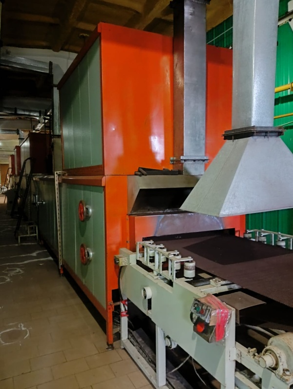 Газовая тоннельная печь, ширина конвейера 1 м