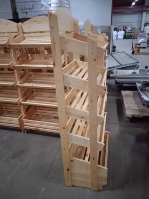 Стеллаж деревянный для хлеба, 5 полок, ш. 1,03м