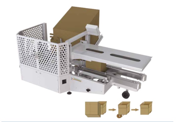 Машина для формирования коробов с сервоприводом и роботизированной рукой
