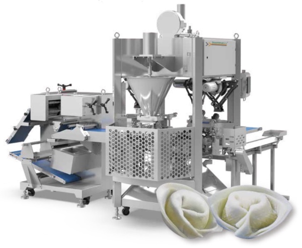 Машина для производства вонтонов с креветками